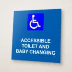 Accessible Toilet and Baby Changing Sign