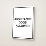 Assistance Dogs Allowed Sign