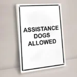 Assistance Dogs Allowed Sign