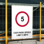 Car Park Speed Limit 5 mph Sign