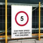 Car Park Speed Limit 5 mph Watch for Children Sign