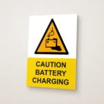 Caution Battery Charging Sign