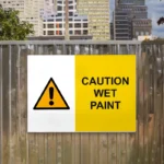 Caution Wet Paint Sign
