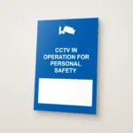 CCTV in Operation for Personal Safety Write-On Sign: CCTV in Operation for Personal Safety Write On Sign printed on a rigid sign board