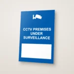 CCTV Premises Under Surveillance Write-On Sign: CCTV Premises Under Surveillance Write On Sign printed on a rigid sign board