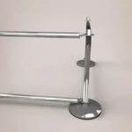 Cafe Barrier Extension Kits: Chrome cafe barrier posts and rails, no banner