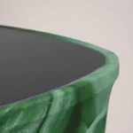Triangle Promotional Counter: Close up of the printed fabric on a triangular counter