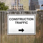 Construction Traffic Arrow Right Sign