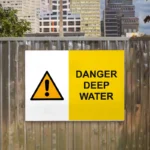 Danger Deep Water Sign