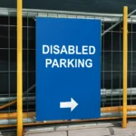 Disabled Parking Arrow Right Sign