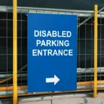 Disabled Parking Entrance Right Arrow Sign