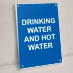 Drinking Water and Hot Water Sign