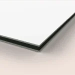 Branding Panels: Edge of a Dibond aluminium composite board