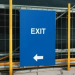 Exit Left Arrow Sign