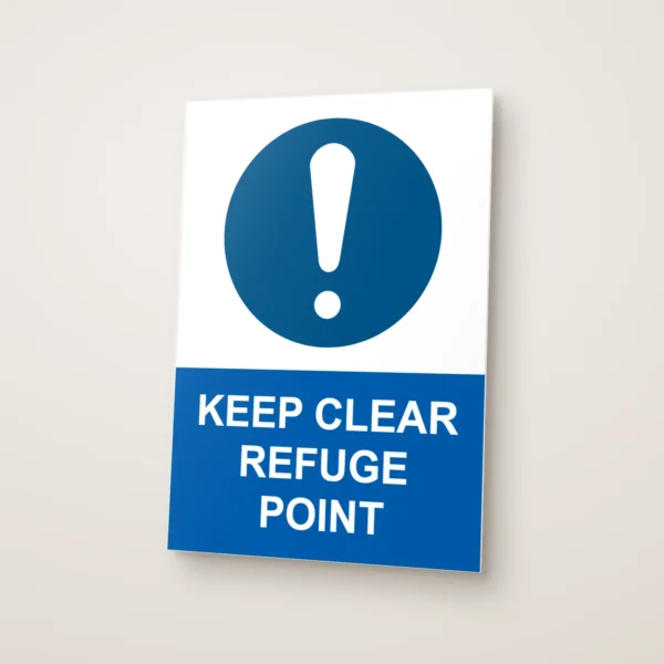 Keep Clear Refuge Point Sign