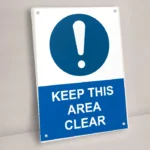 Keep This Area Clear Sign