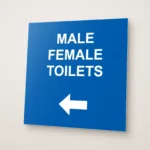 Male Female Arrow Left Toilets Sign