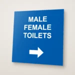 Male Female Arrow Right Toilets Sign