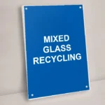 Mixed Glass Recycling Sign