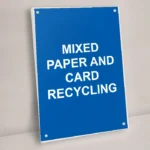 Mixed Paper and Card Recycling Sign