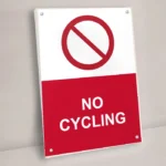 No Cycling Sign