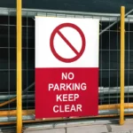 No Parking Keep Clear Sign