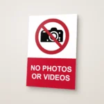 No Photos or Videos Sign
