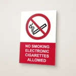 No Smoking Electronic Cigarettes Allowed Sign