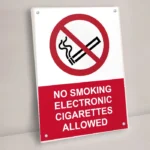 No Smoking Electronic Cigarettes Allowed Sign