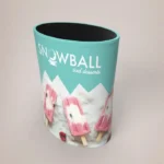 Oval Promotional Counter: Oval stretch fabric promotional counter, printed
