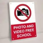 Photo and Video Free School Sign