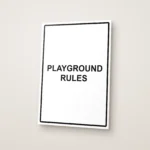 Playground Rules Sign