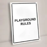 Playground Rules Sign