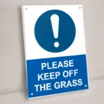 Please Keep Off the Grass Sign