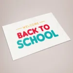 Ofsted Banners: Printed back to school banner laid flat