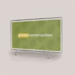 Construction Site Banners: Printed construction banner on a Heras fence frame