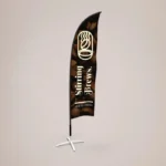 Feather Flags: Printed feather flag on a cross base