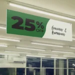 A1 Foamex Boards: Printed Foamex sign hanging in a shop