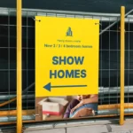 Event Sign Boards: Printed Foamex sign on a site fence
