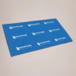 Step and Repeat Banners: Printed mesh banner with a repeating logo pattern laid flat