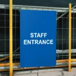 Staff Entrance Sign