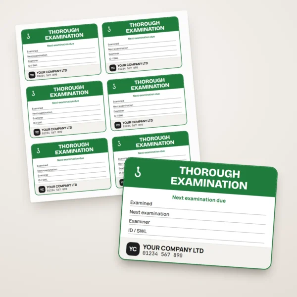 Thorough Examination (LOLER) Labels