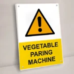 Vegetable Paring Machine Sign