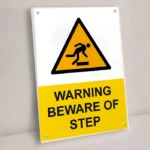 Warning Beware of Step Sign