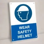 Wear Safety Helmet Sign