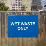 Wet Waste Only Sign
