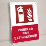 Wheeled Fire Extinguisher Sign