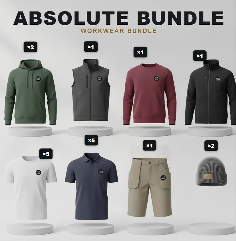 Everything pack with a logo on each garment