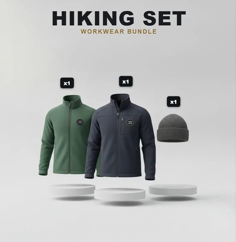 Outdoor set with a logo on each garment