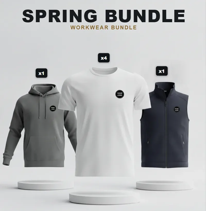 Spring pack with a logo on each garment